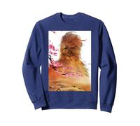 Star Wars Chewbacca Spring Cherry Blossoms Sakura Art Sweatshirt, Unisexe pour Adultes, Bleu Marine, XXL