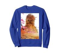 Star Wars Chewbacca Spring Cherry Blossoms Sakura Art Sweatshirt, Unisexe pour Adultes, Bleu Royal, M