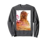 Star Wars Chewbacca Spring Cherry Blossoms Sakura Art Sweatshirt, Unisexe pour Adultes, Chiné Foncé, L