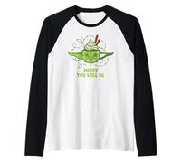Star Wars Christmas Merry You Will Be Yoda Cocoa Mug Manche Raglan