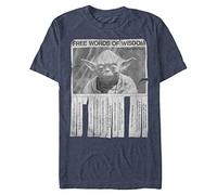 Star Wars: Classic - Words of Wisdom Men's Crew Neck T-Shirt Vintage Heather Navy M