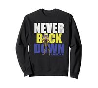 Star Wars Clone Wars Ahsoka Tano Never Back Down Sweatshirt, Unisexe pour Adultes, Noir, S