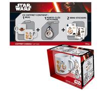 STAR WARS - Coffret cadeau BB-8 (tasse 320 ml, porte-clés, autocollants)