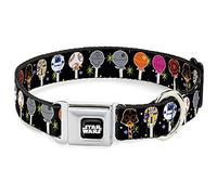 Star Wars Collier pour Chien avec Boucle de Ceinture de sécurité en métal Icônes festifs Multicolore 24,1 à 33 cm 2,5 cm de Large