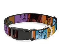 Star Wars Collier pour chien avec boucle en plastique, libération rapide, facile à régler, personnage et icônes du réveil de la force, multicolore, 40,6 à 58,4 cm, 3,8 cm de large