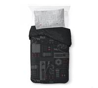 Star Wars Comic 100% Coton Ensemble Housse de Couette Lit Simple - Comprend une Taie d’Oreiller 50 x 70 cm