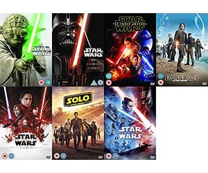 Star Wars Complete Collection 11 Movies DVD - Star Wars 1-3, Star 1-6, Star Wars - Force Awakens, Rogue One, The Last Jedi, Solo, The Rise of Skywalker DVD