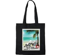 Star Wars Cotton Division Officiel Trooper imprimé 100% coton |Réutilisable | Longue poignée | Voyages et achats |Sac fourre-tout 38 * 40 CM, Vacation_Black_1, Taille unique