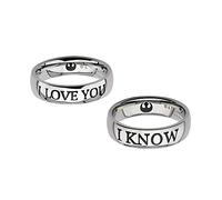 Star Wars Couple Ring Set I LOVE YOU / I KNOW SASO Anelli