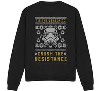 Star Wars - "Crush The Resistance This Christmas" Sweatshirt für Herren/Damen Uni TV3415 (S) (Schwarz)