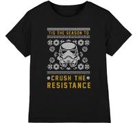 Star Wars - "Crush The Resistance This Christmas" T-Shirt pour enfants TV4212 (116) (Schwarz)