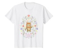 Star Wars Cute Ewok Spring Flowers Pastel Color Big Logo T-Shirt, Enfant, Blanc, 4 Ans