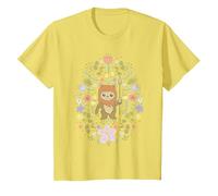 Star Wars Cute Ewok Spring Flowers Pastel Color Big Logo T-Shirt, Enfant, Citron, 8 Ans