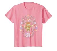 Star Wars Cute Ewok Spring Flowers Pastel Color Big Logo T-Shirt, Enfant, Rose, 3 Ans