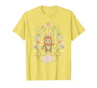Star Wars Cute Ewok Spring Flowers Pastel Color Big Logo T-Shirt, Homme, Citron, S