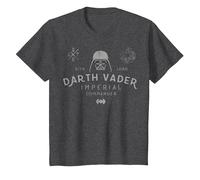 Star Wars Dark Vador Imperial Commander Empire Logo T-Shirt, Enfant, Chiné Foncé, 3 Ans