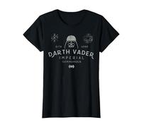 Star Wars Dark Vador Imperial Commander Empire Logo T-Shirt, Femme, Noir, S