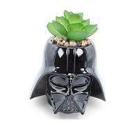 Star Wars Dark Vador Mini pot de fleurs en céramique avec plantes succulentes artificielles 7,6 cm