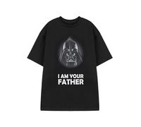 Star Wars Dark Vador Noir Graphique Tee | T-Shirt Classique Je suis Ton père Citation | Haut décontracté à Manches Courtes | Marchandises de Personnages de Films