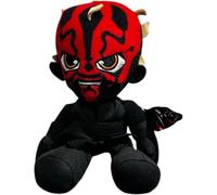 Star Wars Darth Maul Jouet en peluche avec expression faciale féroce, rouge et noir, 25,4 cm