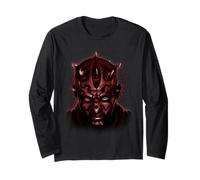 Star Wars Darth Maul Sinister Stare Close Up Face Portrait Manche Longue