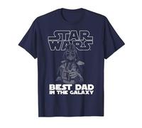 Star Wars Darth Vader Best Dad in The Galaxy Papa Père T-Shirt, Homme, Bleu Marine, 6XL