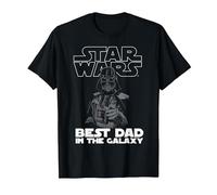 Star Wars Darth Vader Best Dad in The Galaxy Papa Père T-Shirt, Homme, Noir, XL