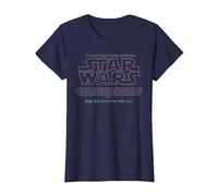 Star Wars Darth Vader May The Force Be with You Poster T-Shirt, Femme, Bleu Marine, 3XL