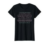 Star Wars Darth Vader May The Force Be with You Poster T-Shirt, Femme, Noir, S