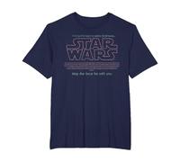 Star Wars Darth Vader May The Force Be with You Poster T-Shirt, Homme Grandes Tailles, Bleu Marine, 6X Tall