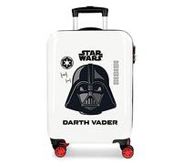 Star Wars Darth Vader Valise de Cabine Blanche 38 x 55 x 20 cm Rigide ABS Fermeture à Combinaison latérale 34 L 2 kg 4 Roues Doubles Bagage à Main
