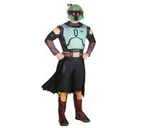 STAR WARS Deluxe Adult Boba Fett Costume, Mens Halloween Costume - Officially Licensed Medium