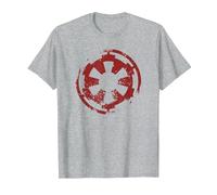 Star Wars Distressed Empire Logo Rust T-Shirt, Homme, Gris Chiné, L