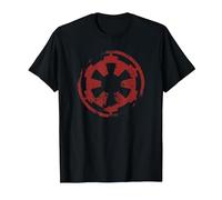 Star Wars Distressed Empire Logo Rust T-Shirt, Homme, Noir, S