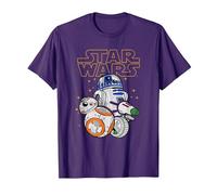 Star Wars Droid Group T-Shirt, Homme, Violet, M