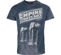 Star Wars Empire Strikes Back Homme T-Shirt Manches Courtes Bleu L 100% Coton Regular/Coupe Standard