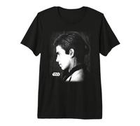 Star Wars EP II Anakin Black & White Side Profile Portrait T-Shirt Haut de Gamme