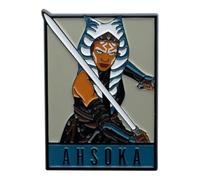 Star Wars Épingle à carte Ahsoka sous licence officielle Lucasfilm Disney + en émail 4 cm x 2,8 cm, taille unique, Métal, Pas de gemme