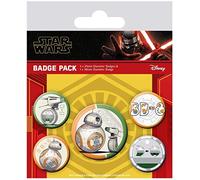 Star Wars Épisode 9 - L'Ascension de Skywalker - Droïdes Unisexe Lot de Badges Multicolore, Métal,