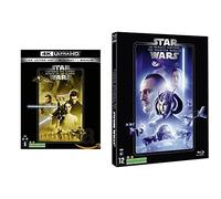 STAR WARS Episode II - L'ATTAQUE DES CLONES (2019) - Blu-ray 4K [4K Ultra-HD + Blu-ray + Blu-ray Bonus] & STAR WARS Episode I - LA MENACE FANTOME (2019) - Blu-ray [Blu-ray + Blu-ray bonus]