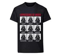 Star Wars - T-shirt EXPRESSIONS OF VADER - Adulte (L) (Noir)