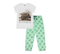 Star Wars Femmes The Mandalorian Ensemble de Pyjama Long Baby Yoda Ensemble de Pyjama pour Dames, blanc, 36-38