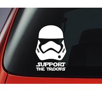 Star Wars First Order Stormtrooper 'Support The Troops' - Vinyl Decal - Car, Window, Wall, Laptop Sticker by Level 33 Ltd