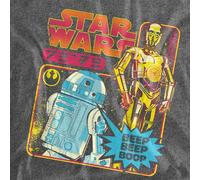 Star Wars Flea Market Retro R2-d2 & C-3p0 Unisex T Shirt, Wash Black, Noir délavé Vintage, M Mixte