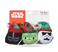 Star Wars for Pets Holiday Lot de 3 jouets pour chat avec Dark Vador, Stormtrooper et YODA Jingle Balls pour chat Star Wars