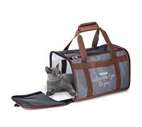 Star Wars for Pets The Mandalorian FF19733 Sac de transport souple pour animal domestique « Wherever I go, he go » Gris et marron | Pour animaux de compagnie 38,1 x 22,9 x 22,9 cm | Porte-bagages pour