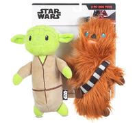 Star Wars for Pets Yoda et Chewbacca Lot de 2 jouets pour chien de style Bobo | Jouets en peluche Star Wars en tissu pour tous les chiens