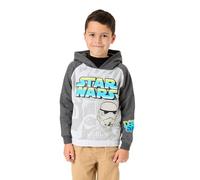 Star Wars garçons Sweat à Capuche | Sweat à Capuche Graphique Bicolore pour Enfants en Gris | Dark Side Stormtrooper Dark Vader Graffiti Style Vêtements Pull | Cadeau de Marchandise