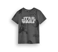 Star Wars garçons T-Shirt | Graphique à Manches Courtes Gris foncé pour Enfants | Logo Classique Dark Vader Étoile de la Mort Dark Side Graffiti Style Vêtements Top Cadeau de Marchandise