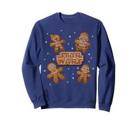 Star Wars Gingerbread Crew Sweatshirt, Unisexe pour Adultes, Bleu Marine, M